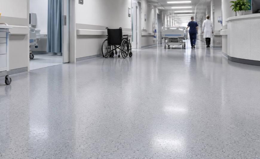 Suelos de hospitales Suelos de hospitales resistentes para zonas de tránsito intensivo